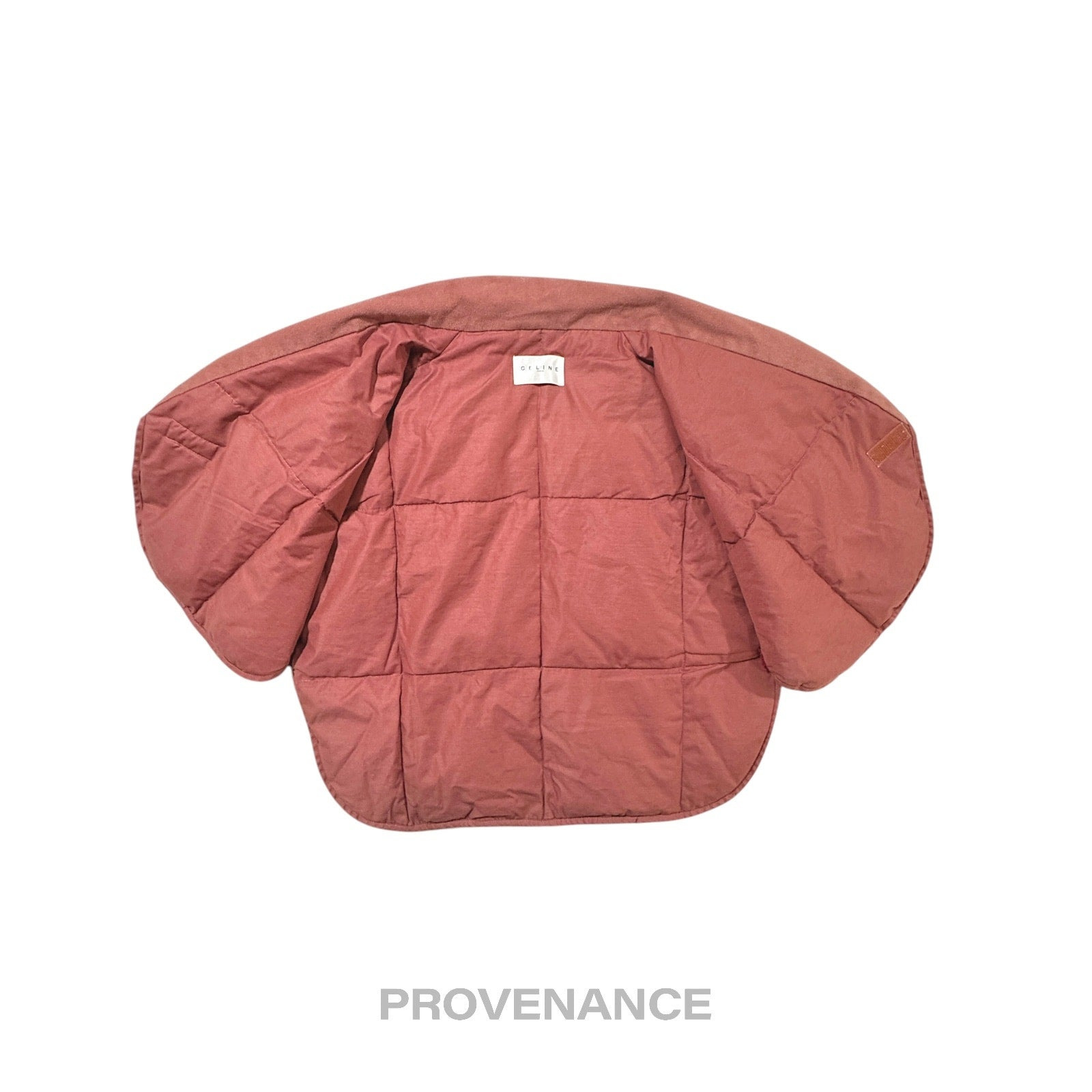 Celine Logo Padded Down Vest - Red Paisley - 4