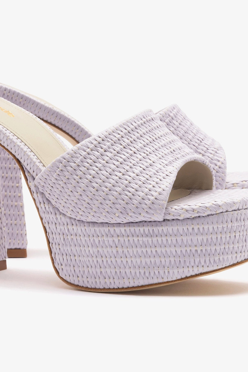 Dolly Mule Lilac Raffia 4