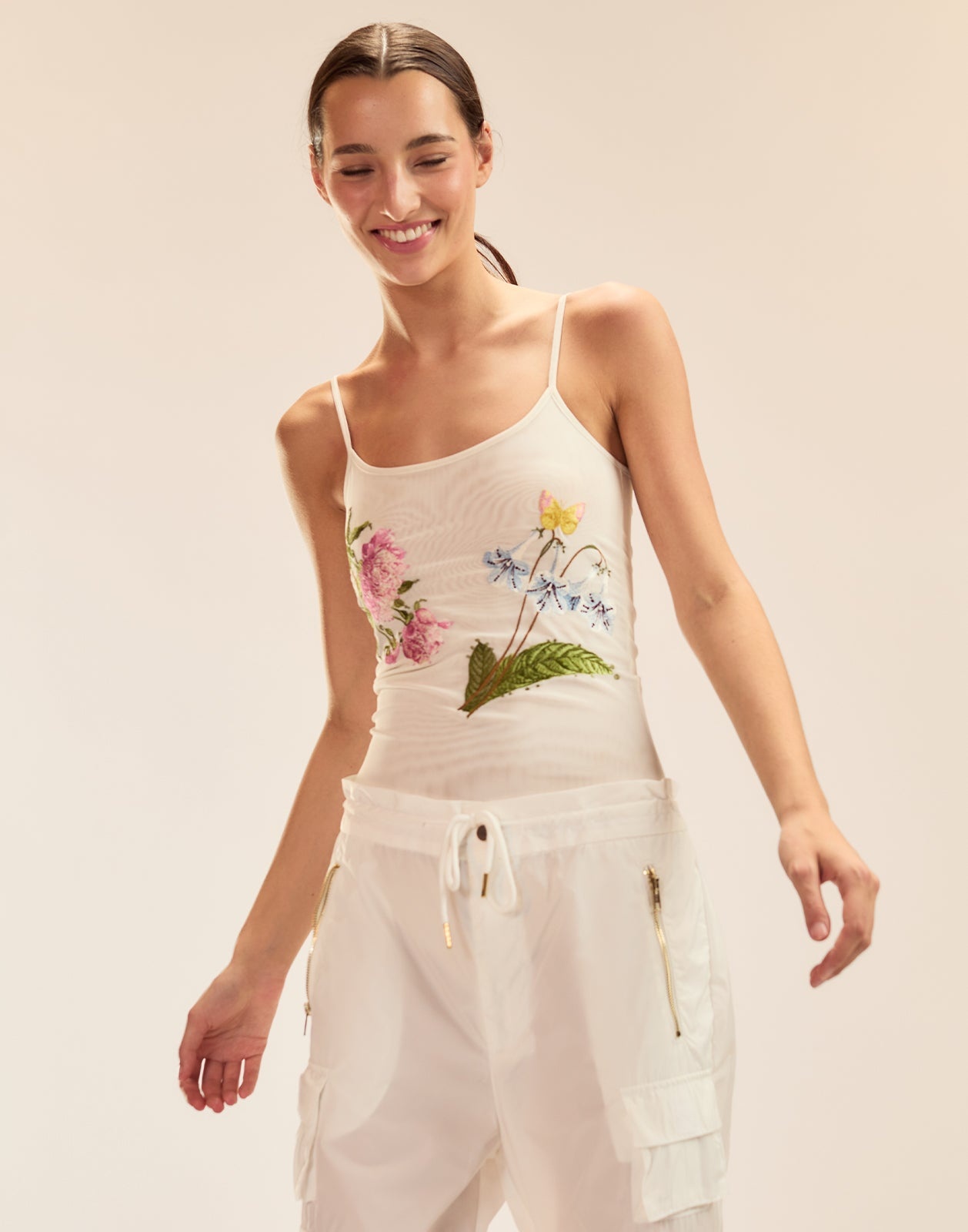 Wildflower Embroidered Shell Top - 3