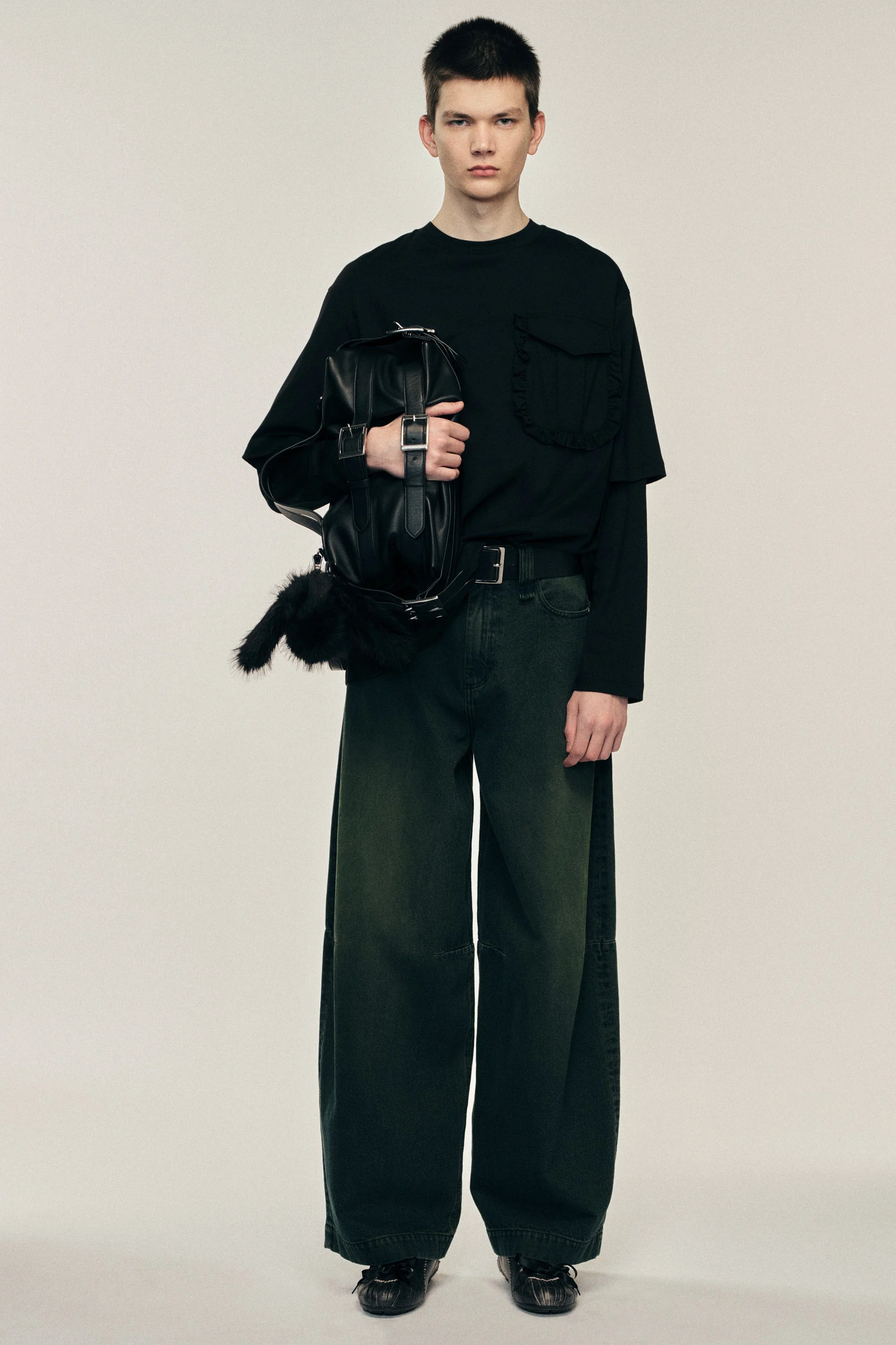 Wide Leg Puddle Jeans - 1