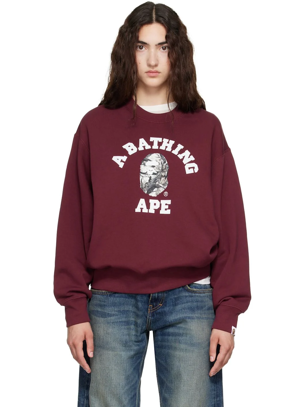Red Tree Edge Camo College Relaxed Fit Crewneck Sweatshirt - 1