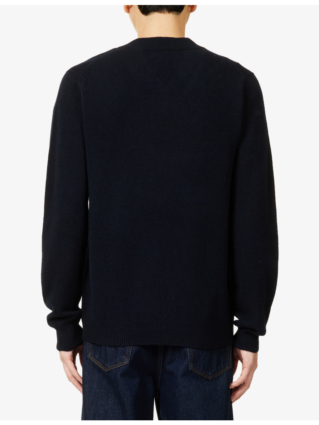 V-Neck Wool Knitted Jumper - 4