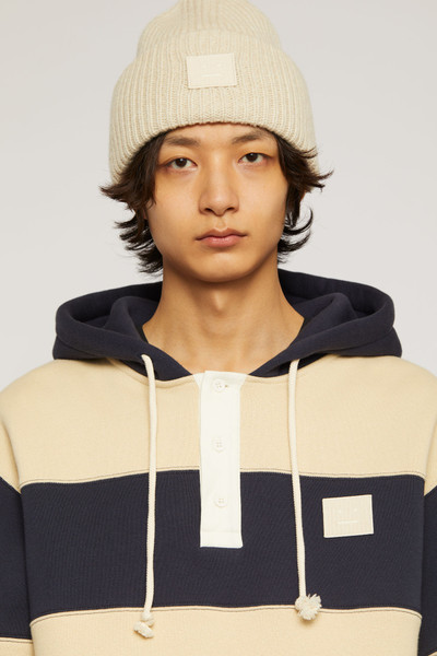 Acne Studios Rib knit beanie hat cream beige outlook