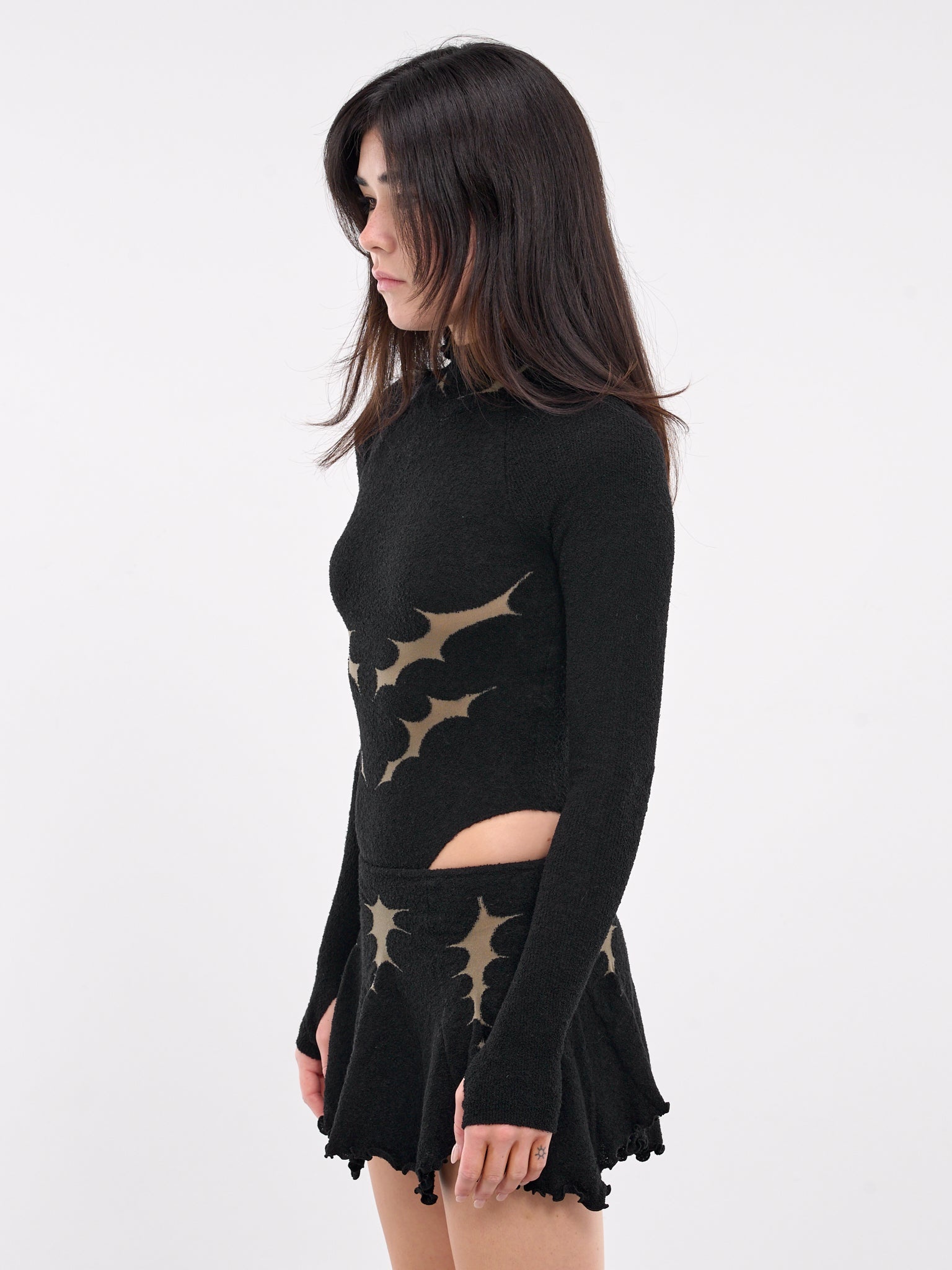 Thorn Intarsia Hooded Bodysuit - 2