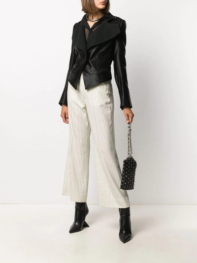 Ann Demeulemeester cropped spread collar jacekt outlook