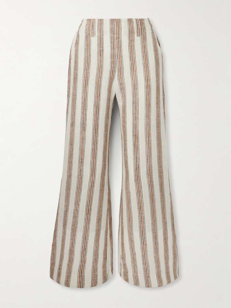 Charlie Desert Striped Linen Flared Pants 1