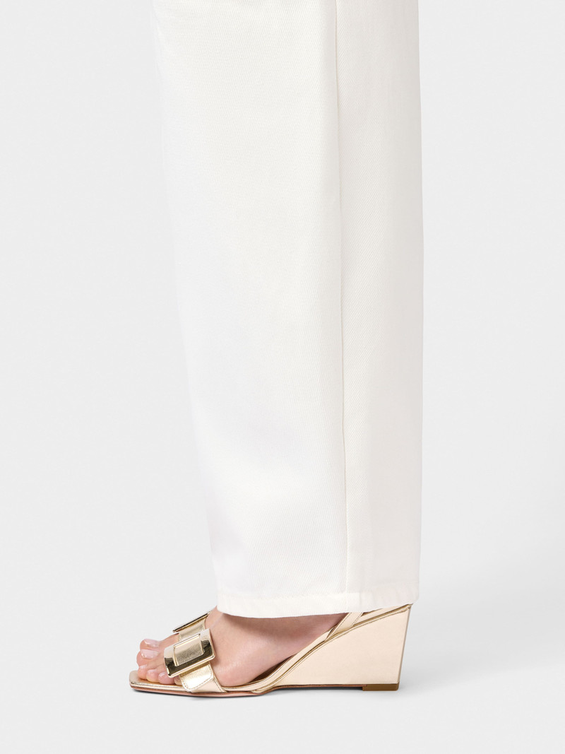 Roger Vivier Belle Vivier Wedge Sandals in nappa leather outlook