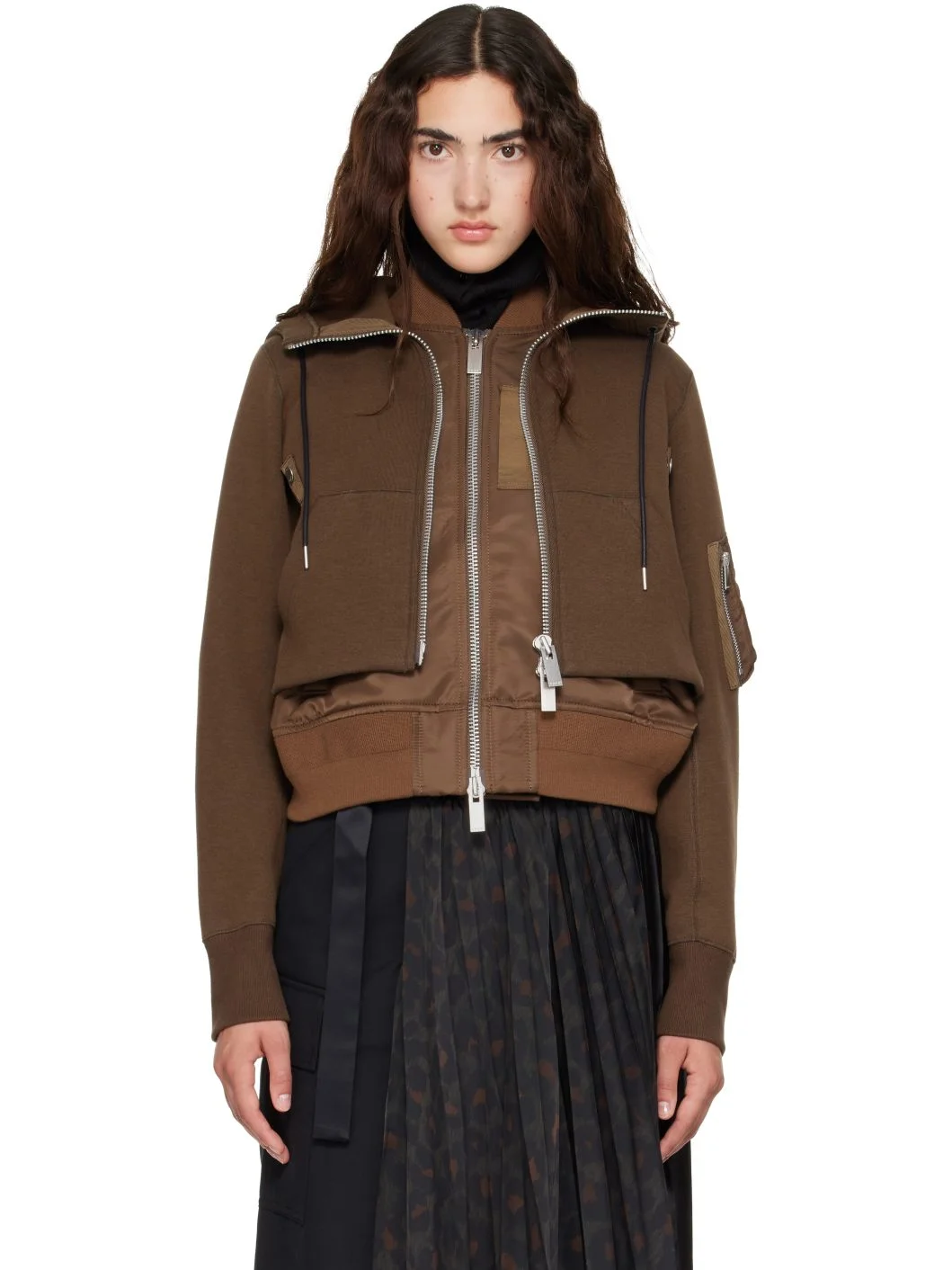 Brown Sponge Sweat Hoodie - 1