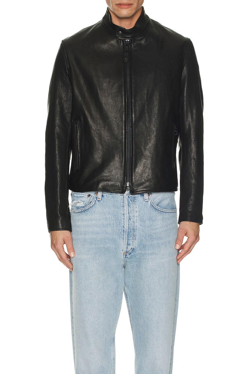 Vegetable Tanned Lambskin Cafe Racer Jacket - 3