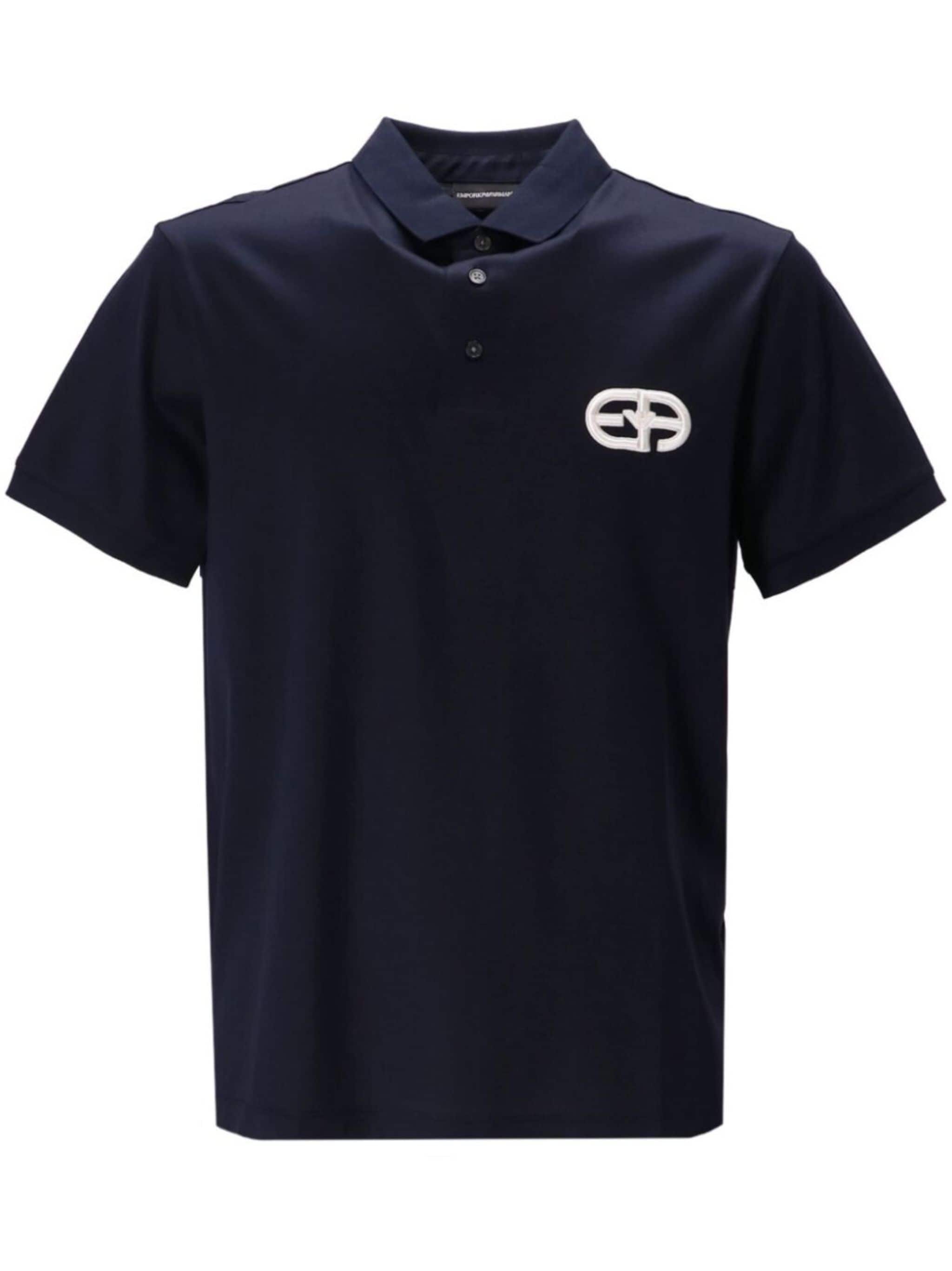 logo-patch button-fastening polo shirt - 1