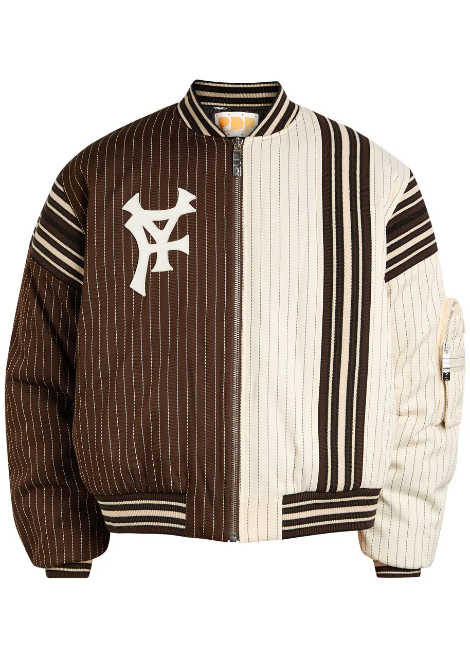 Pdf Channel Ryan Striped Woven Bomber Jacket - 1