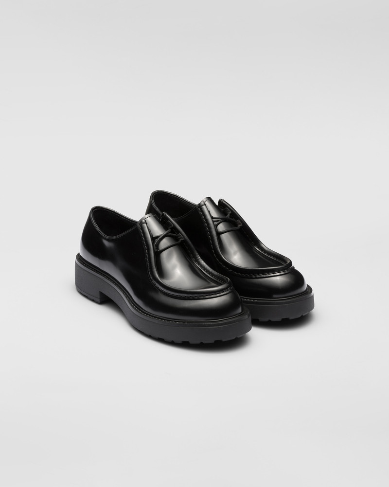 Diapason opaque brushed leather lace-up shoes 1