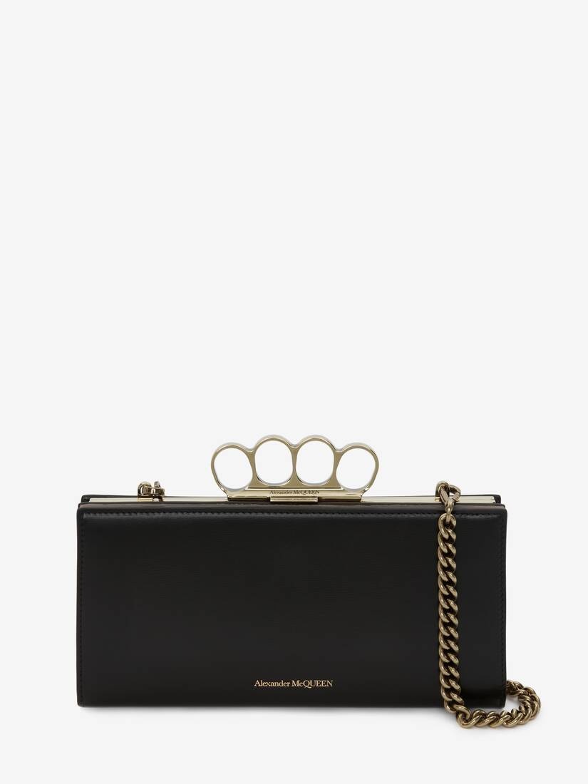 The Four Ring Case With Chain in Black - 1