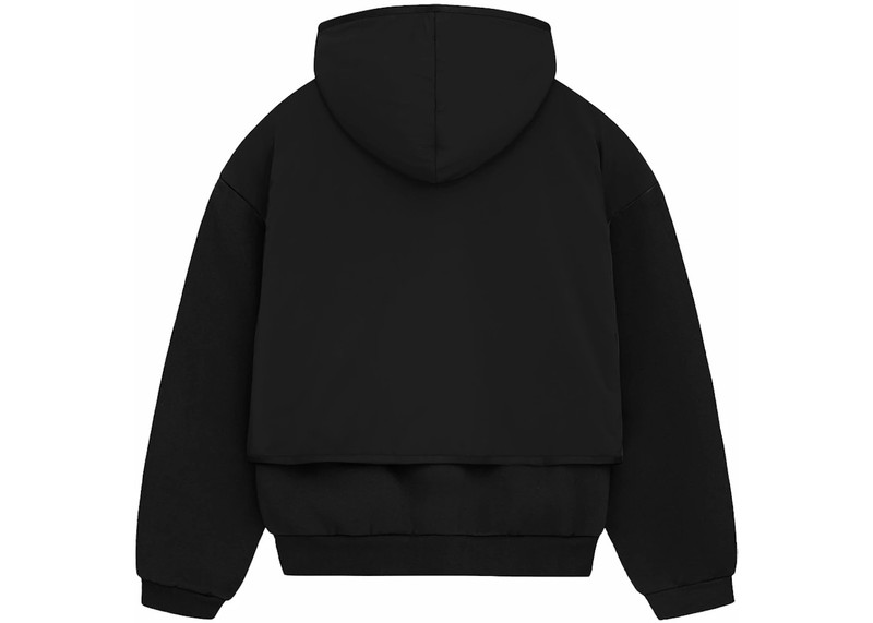 ESSENTIALS Fear of God Essentials Nylon Fleece Hooded Sweater Jet Black/Jet Black outlook