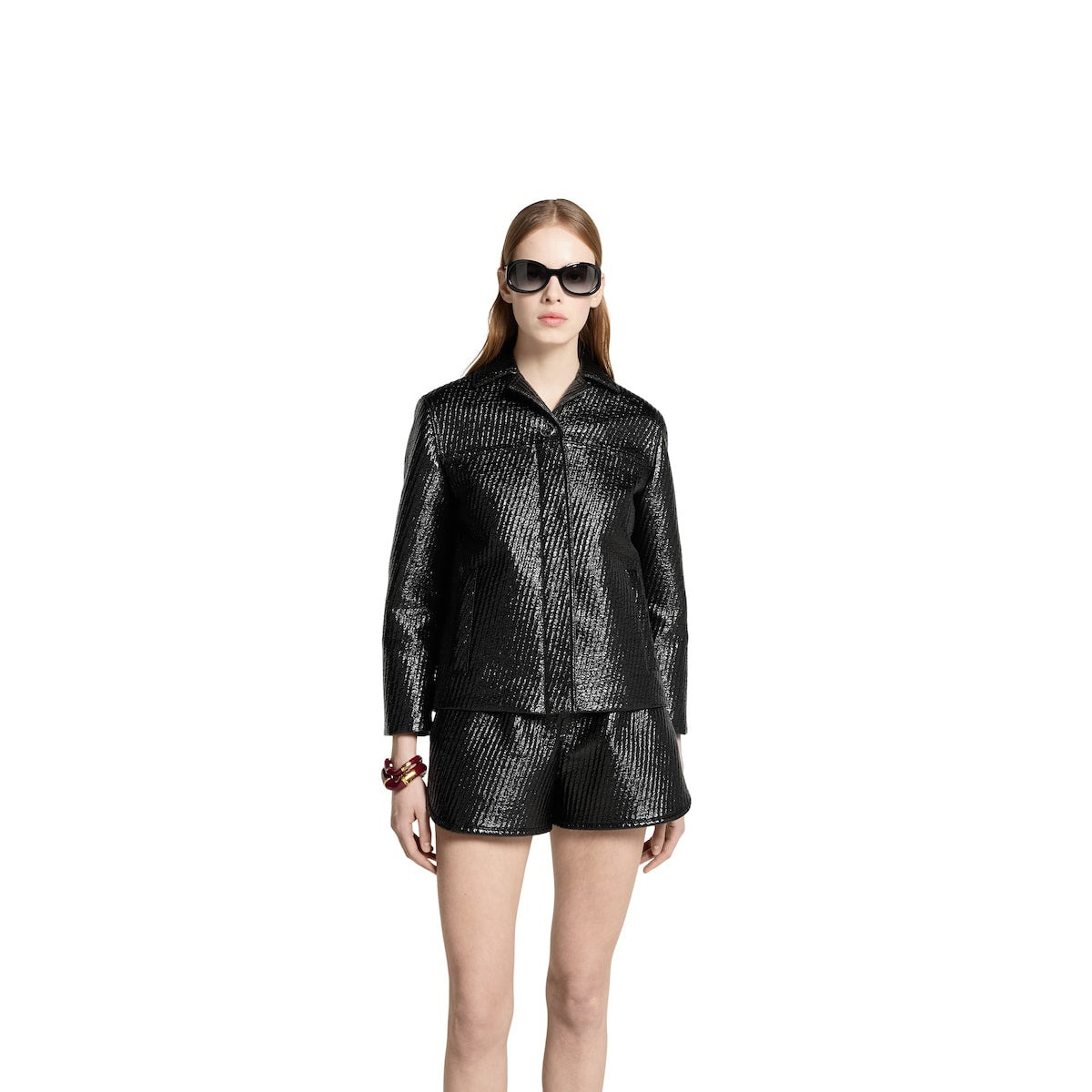 Gucci Diagonal Coated Wool Boxy Jacket - 2