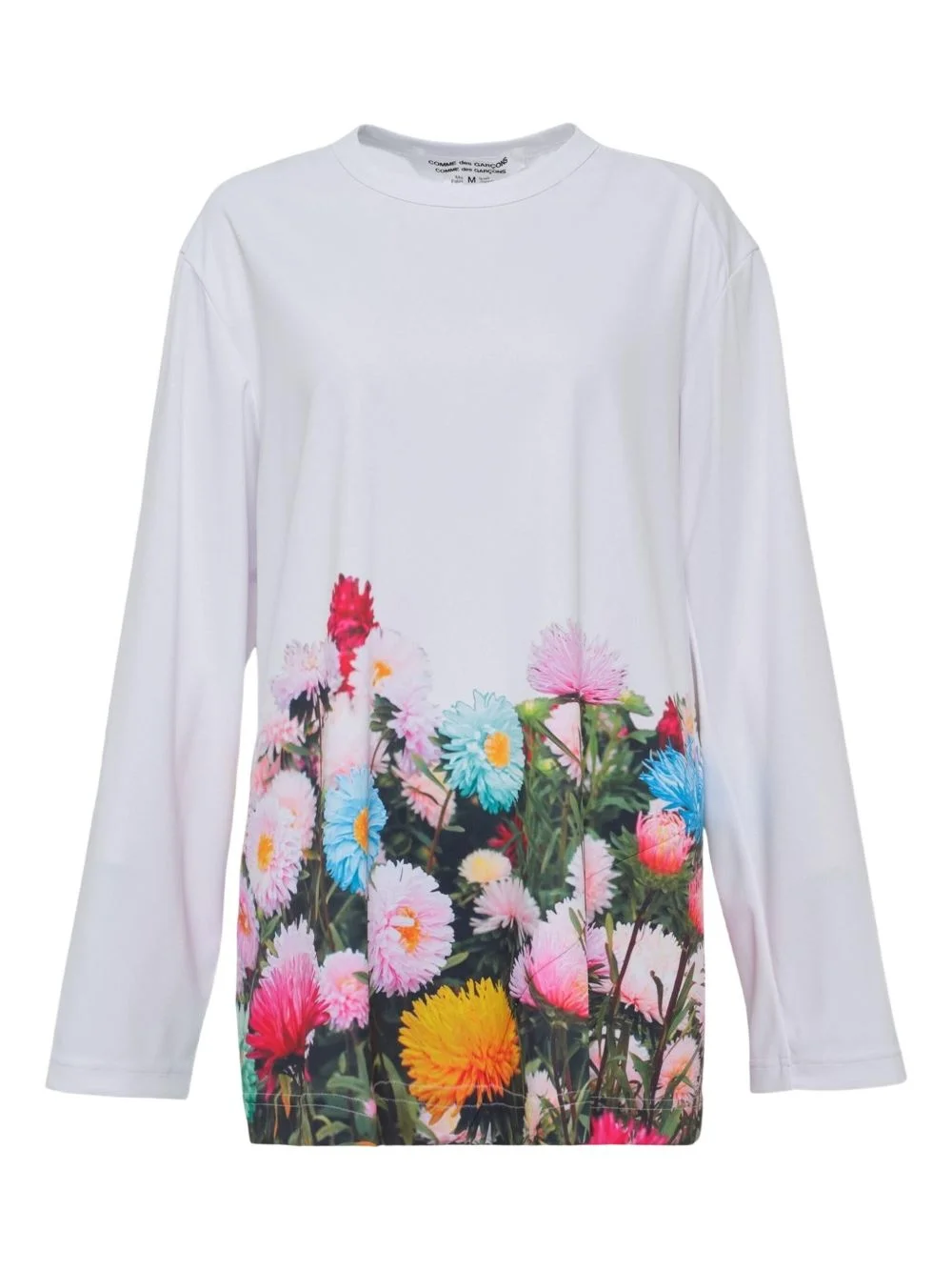 long-sleeved floral-print jersey - 1