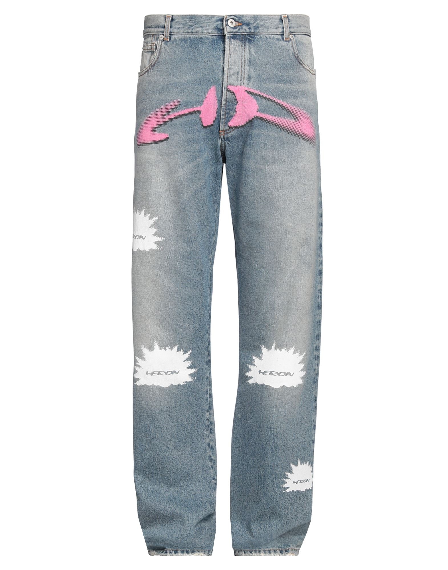 Blue Men's Denim Pants - 1