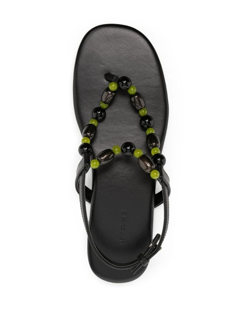 bead-detail open-toe sandals - 4