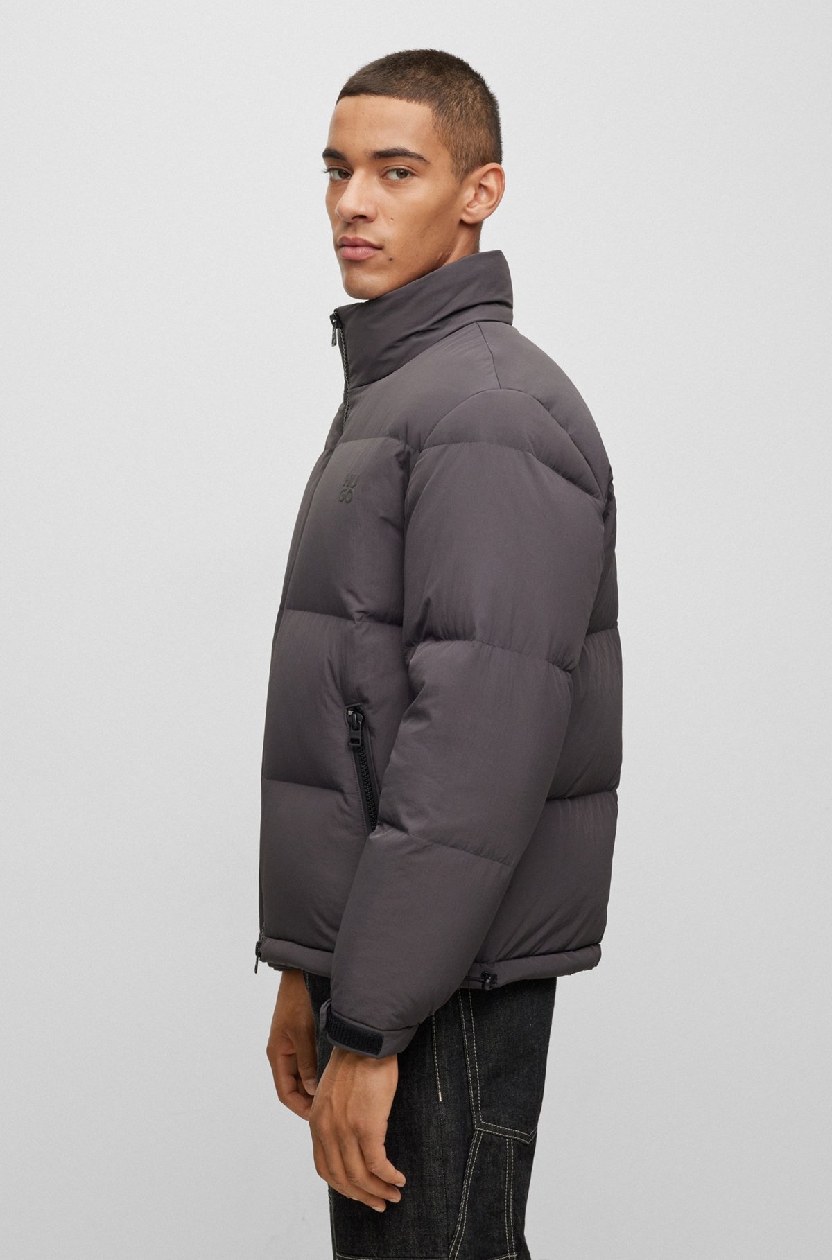REGULAR-FIT WATER-REPELLENT PUFFER JACKET WITH STACKED LOGO - 2