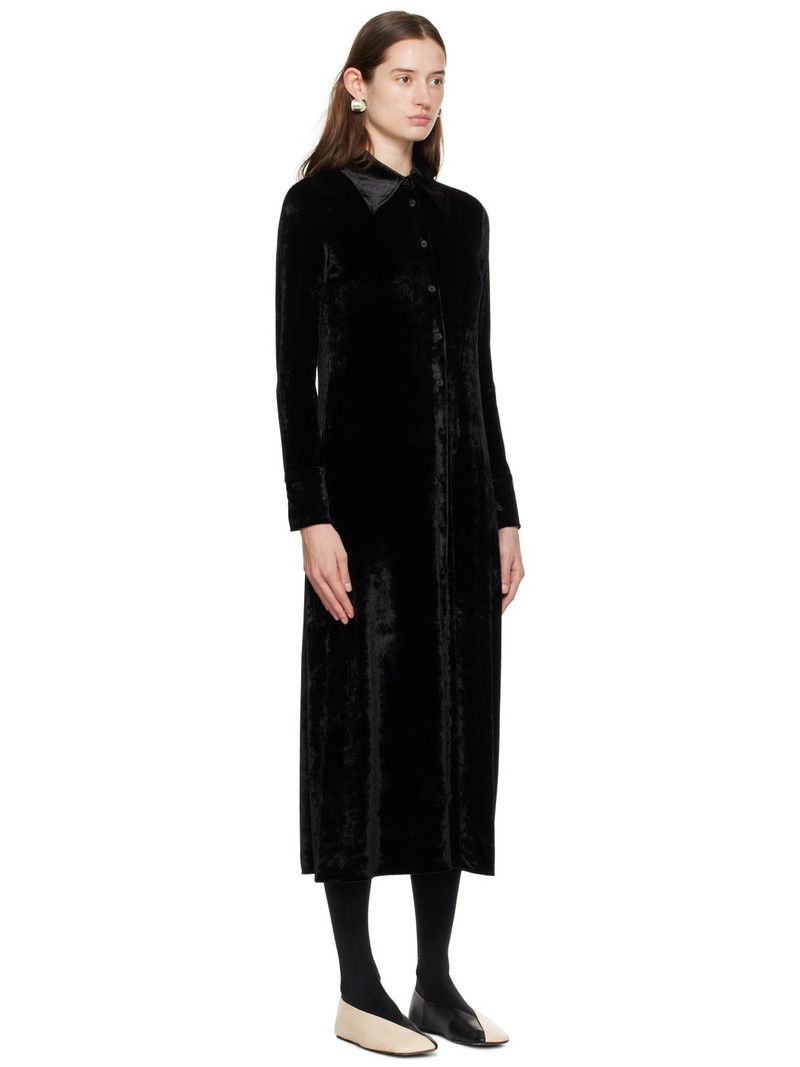 Jil Sander Black Long Sleeve Midi Dress outlook