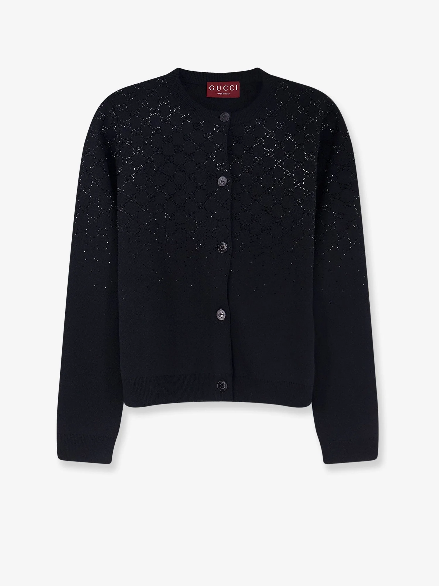 Gucci Wool And Viscose Cardigan With All-Over Gg Logo - 1