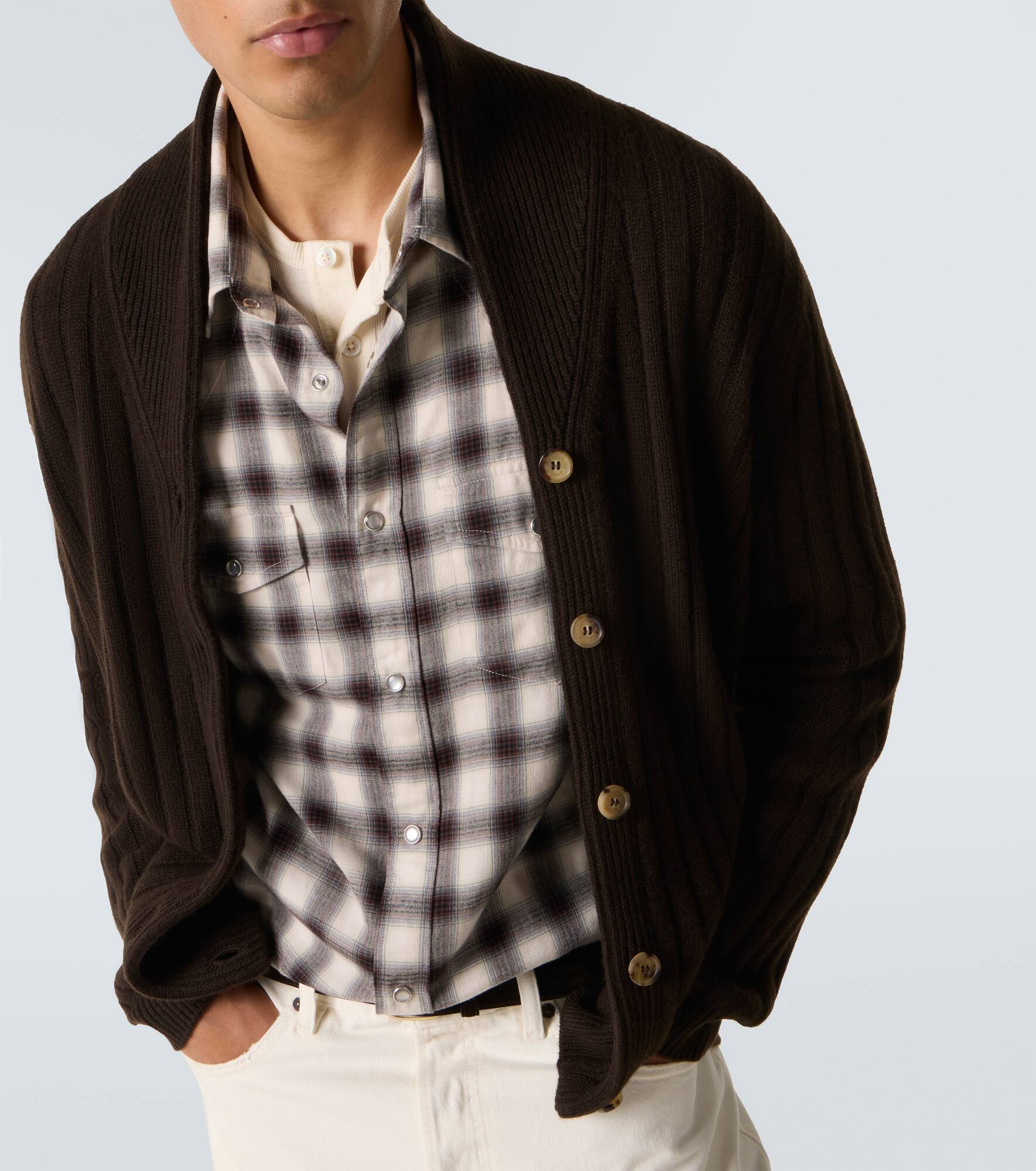 Mr Denver ribbed-knit cashmere cardigan - 5