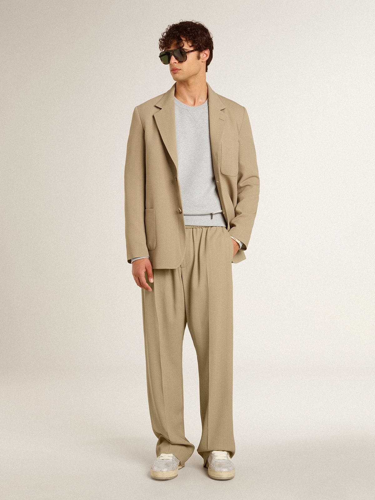 Men's travertine-colored joggers - 3
