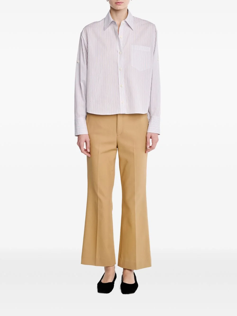 mid-rise flared trousers - 1