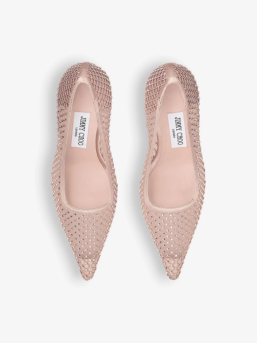 Ixia 95 pointed-toe mesh heeled courts - 2