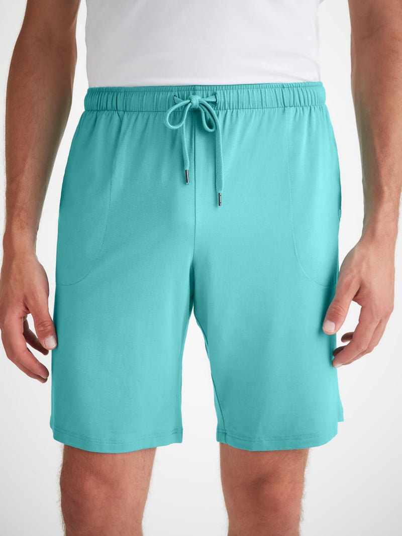 Men's Lounge Shorts Basel Micro Modal Stretch Turquoise - 5