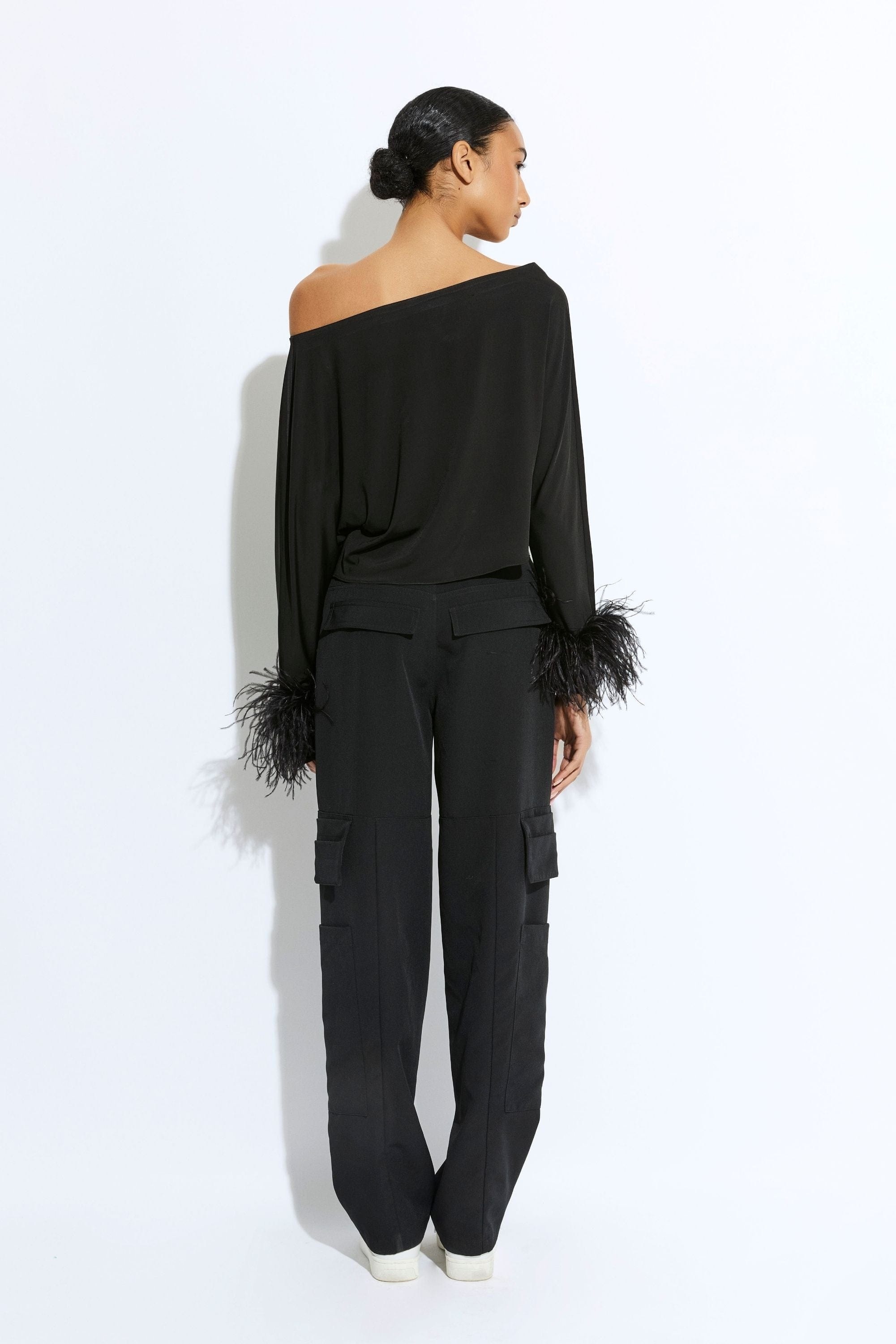 Stretch Drape Crepe Utility Pant - 3