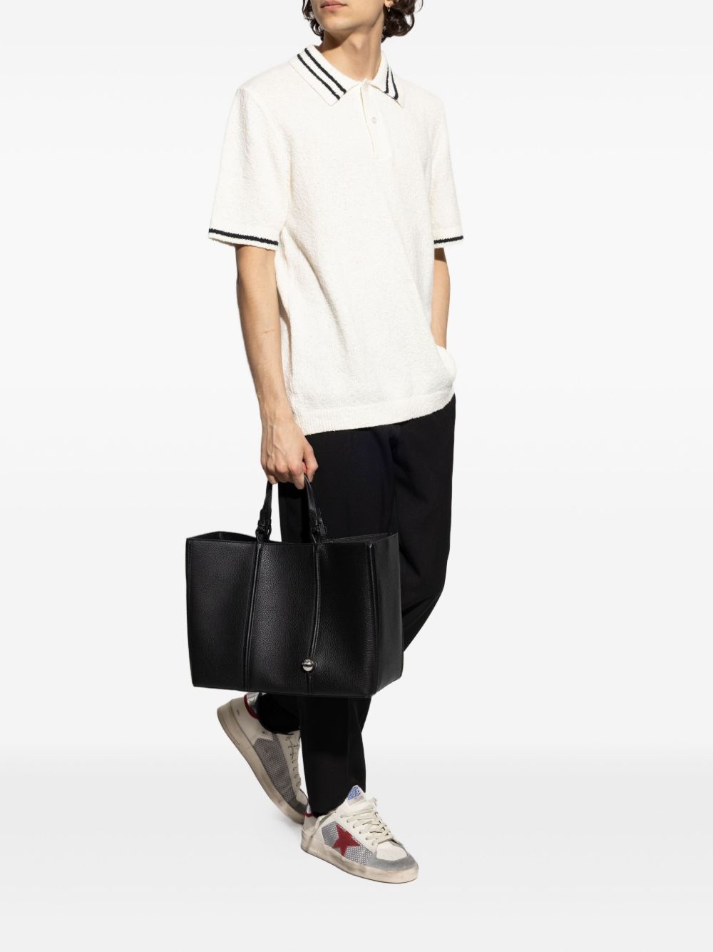 stripes-trim polo shirt - 2