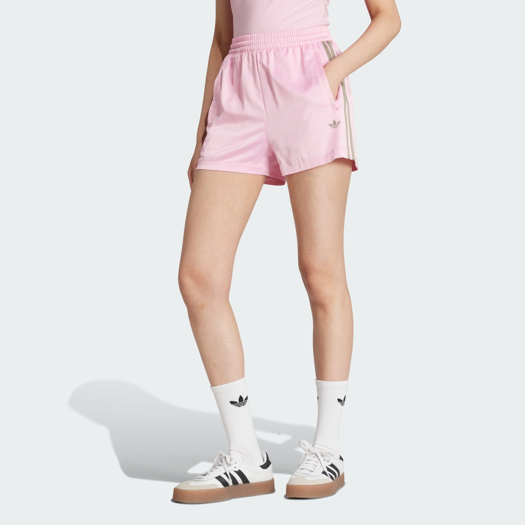 adidas Originals Pinstripe Satin Shorts - 2