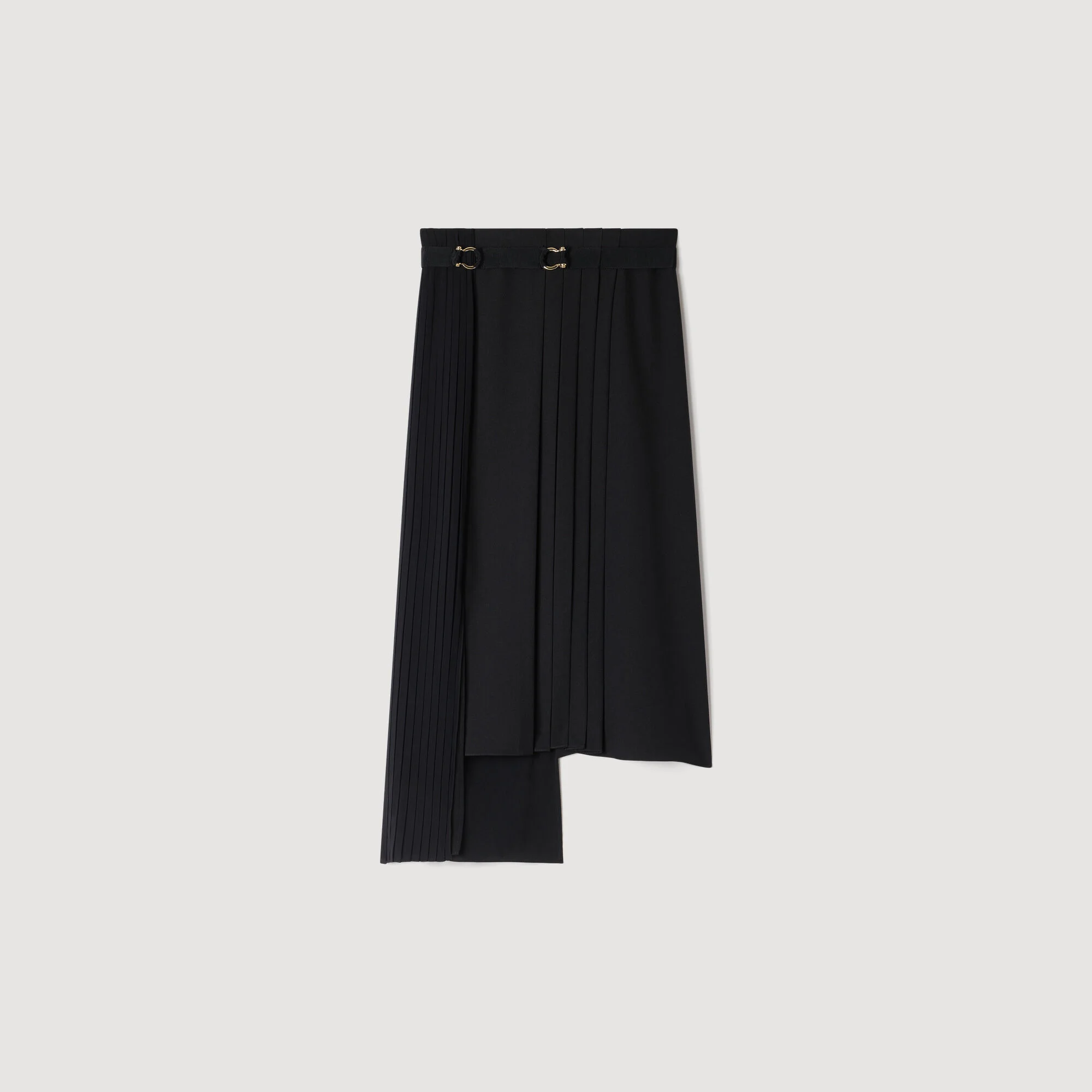 MAXI ASYMMETRICAL PLEATED SKIRT - 1