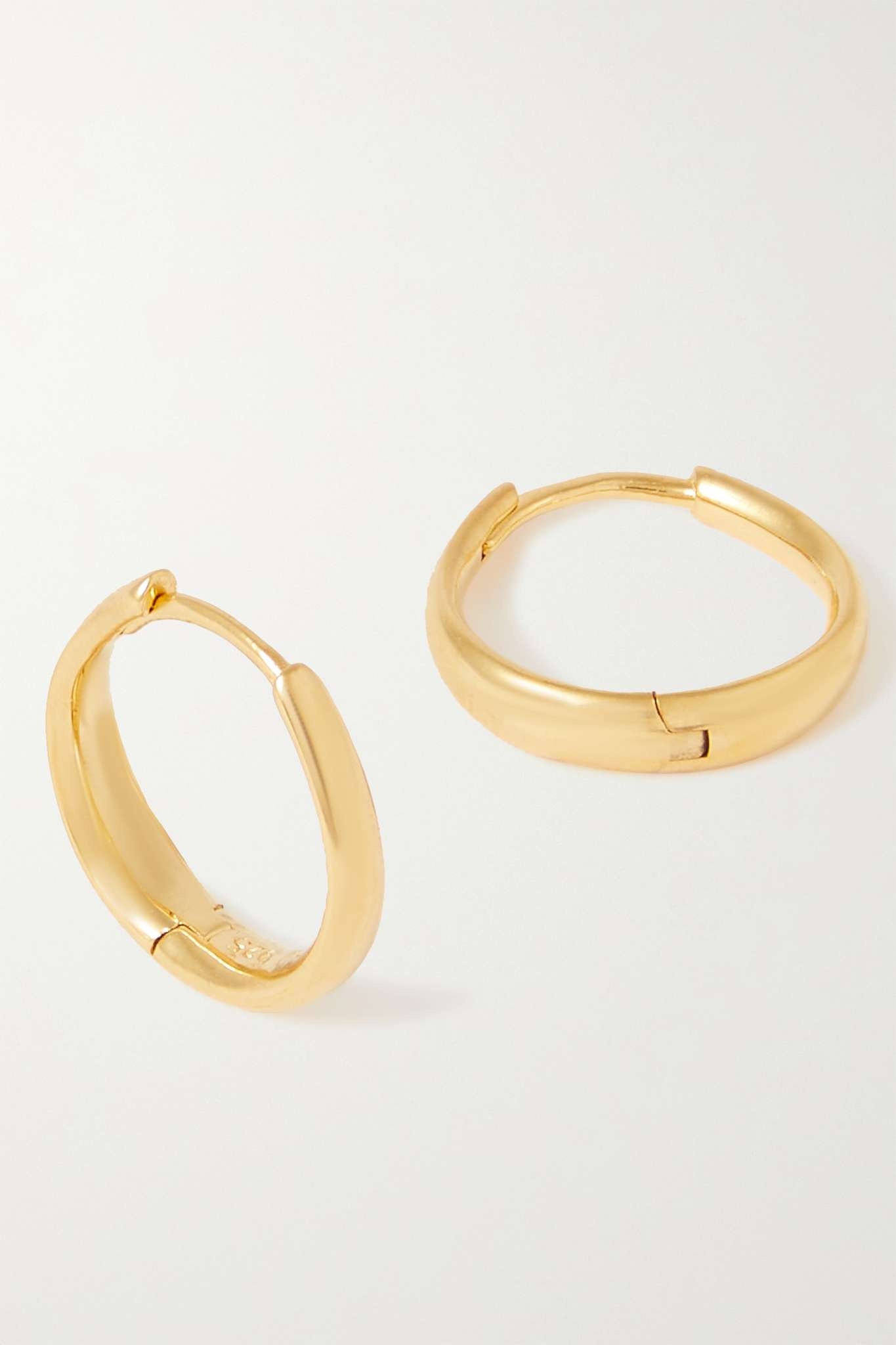 Intrinsic medium gold vermeil hoop earrings - 4