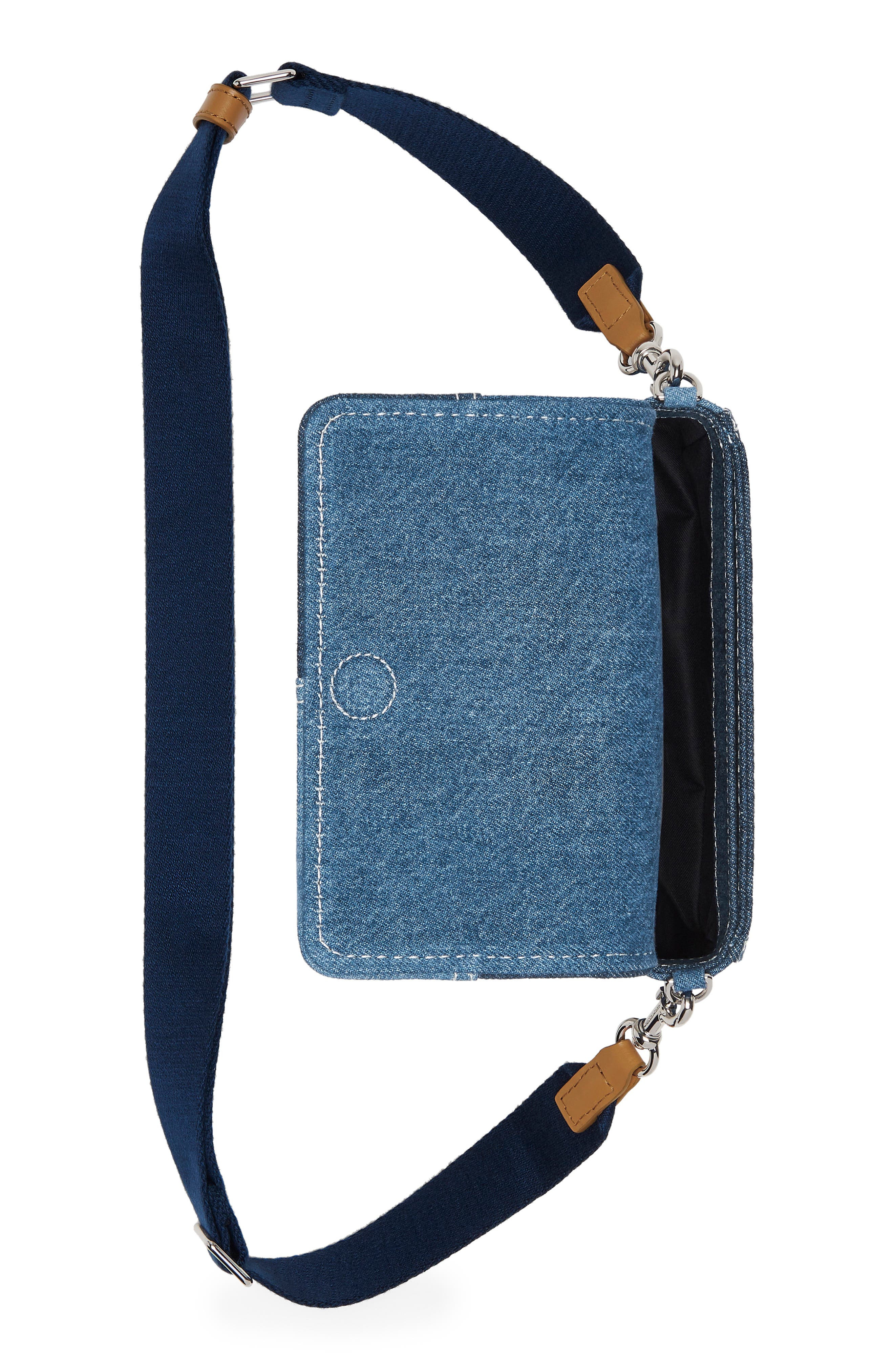 Marc Jacobs The Mini Leather Crossbody Bag in Blue Denim at Nordstrom - 3