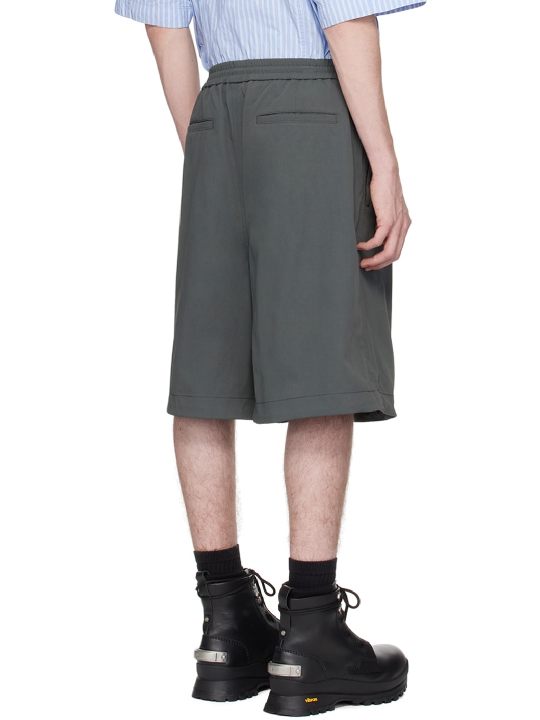 Gray Drawstring Shorts - 3