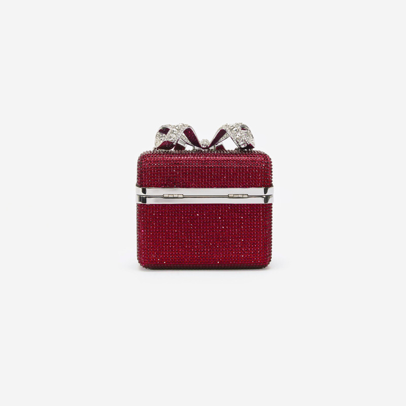 Burgundy Crystal Vanity Case 3