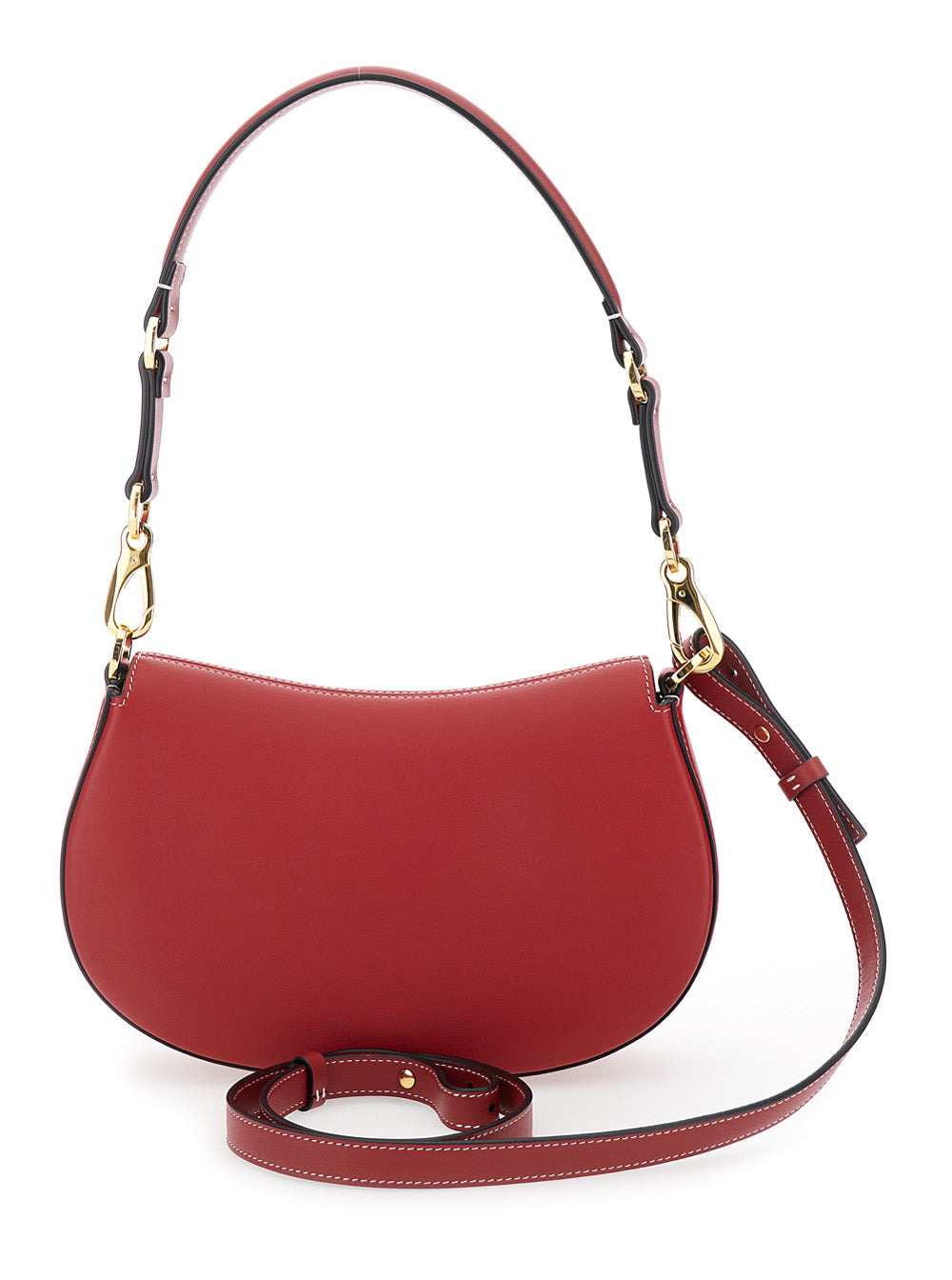 Valentino Garavani Women 'Ovhal Small' Red Shoulder Bag With Vlogo Signature In Leather Woman - 4