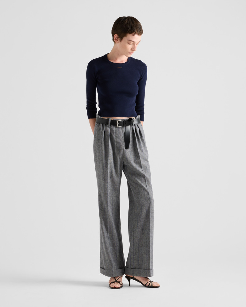 Prada Cotton crew-neck sweater outlook