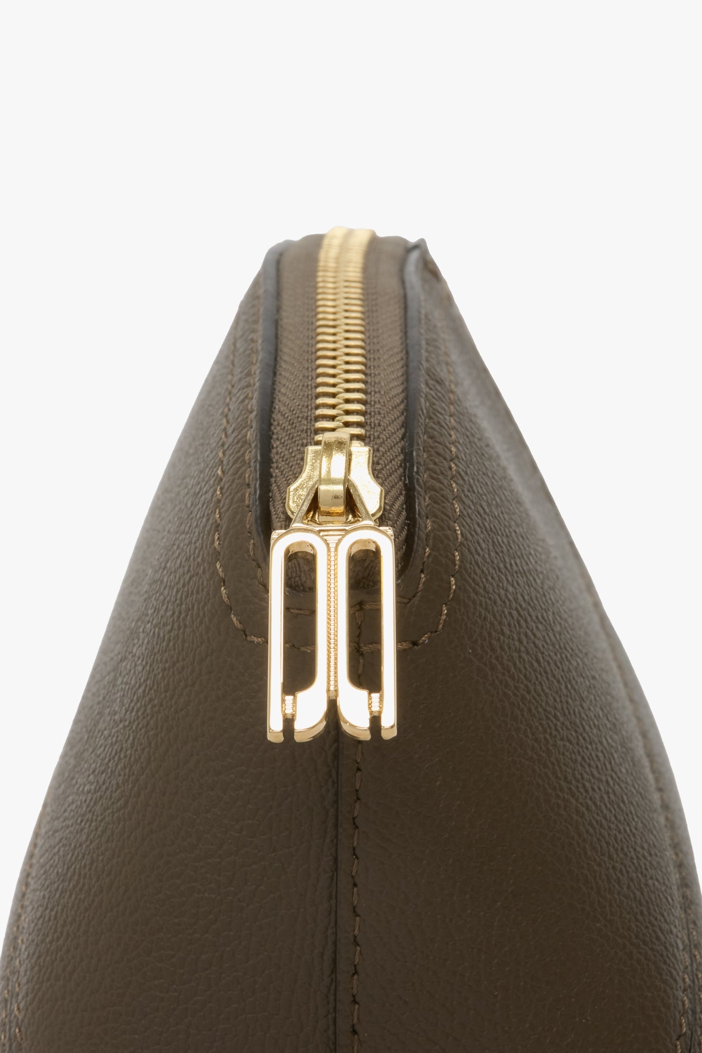 Victoria Mini Travel Pouch In Khaki Soft Grained Leather - 3