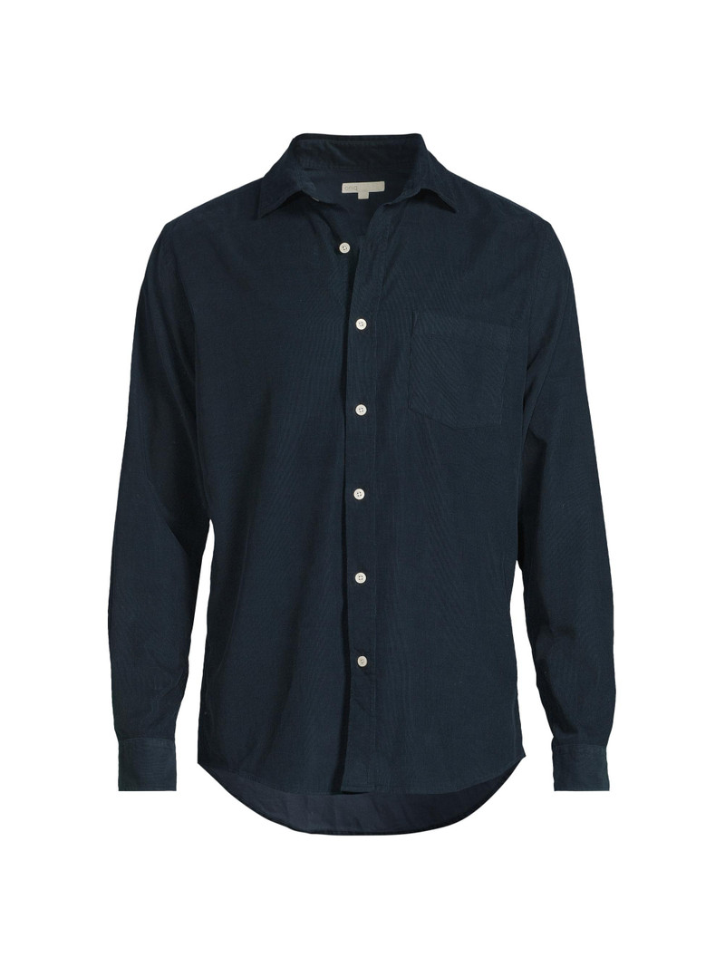 Men's Corduroy Long-Sleeve Button-Front Shirt - Midnight 1