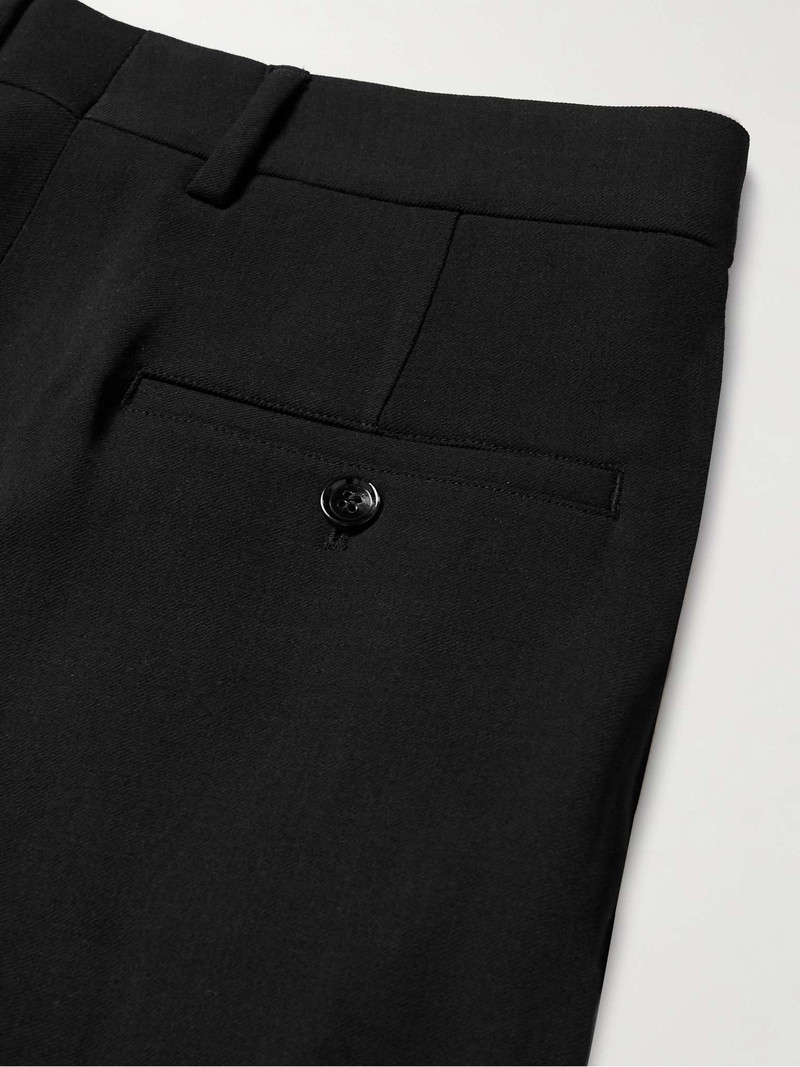 Tapered Cropped Pleated Twill Trousers 5