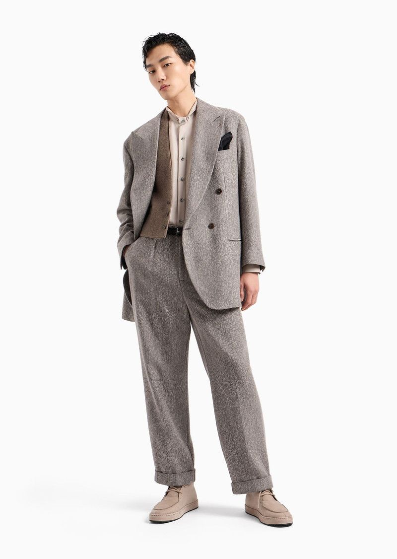GIORGIO ARMANI Heritage Line double-breasted jacket in a wool and viscose blend outlook
