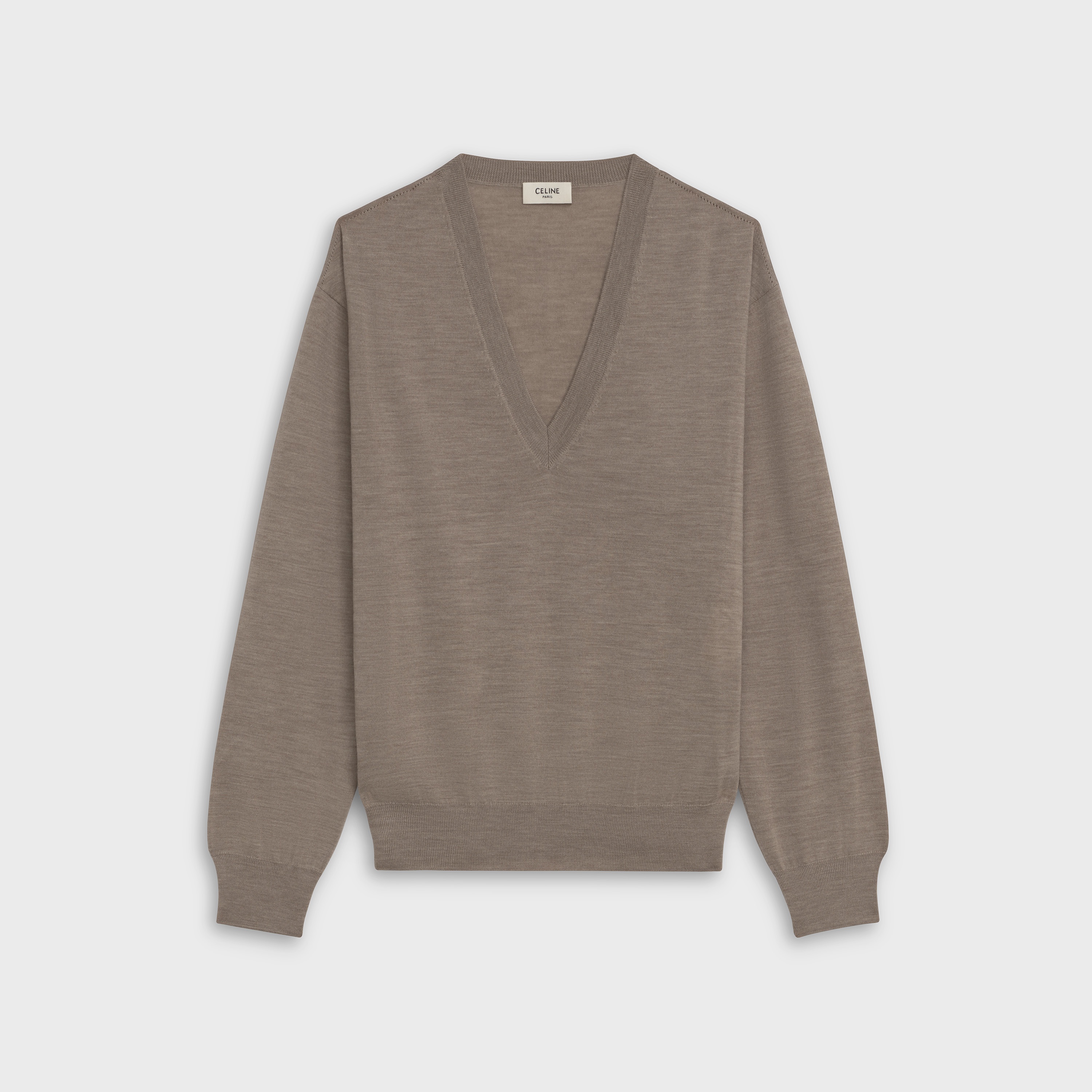 V-NECK SWEATER IN MERINO WOOL - 1