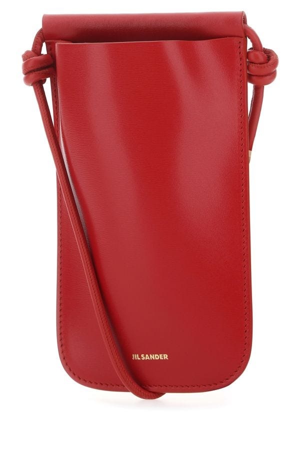 JIL SANDER Red Leather Phone Case - 2