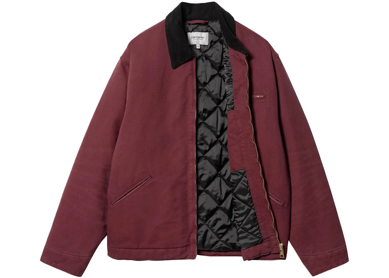 Carhartt Carhartt WIP OG Detroit Aged Canvas Jacket Malbec/Black outlook