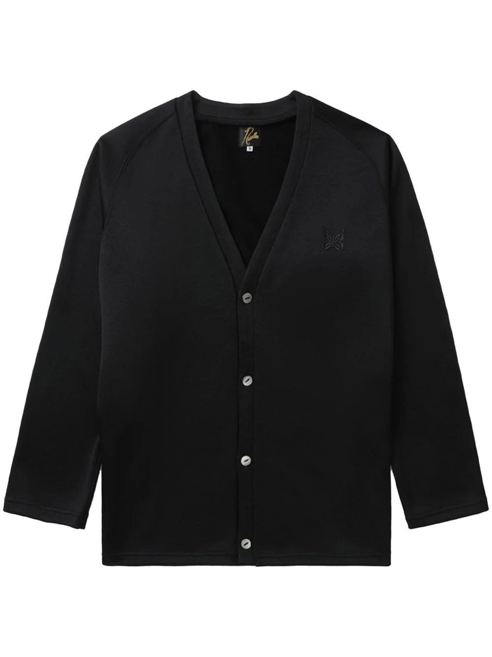logo-embroidered buttoned cardigan - 1