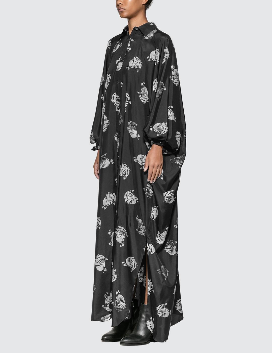 Logo Print Long Dress - 2