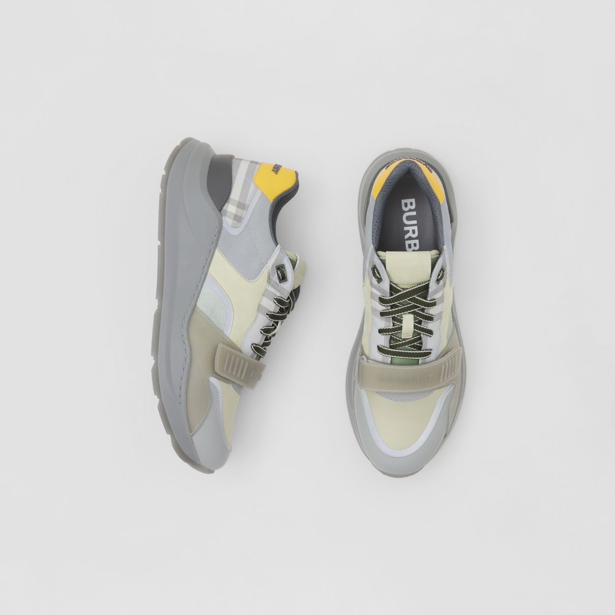 Vintage Check Nylon, Leather and Cotton Sneakers - 6